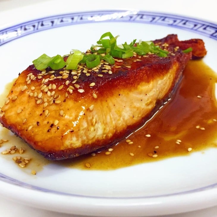 Salmão teriyaki