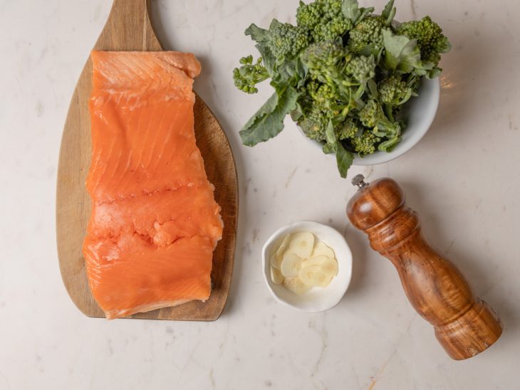 ingredientes para preparar salmão grelhado
