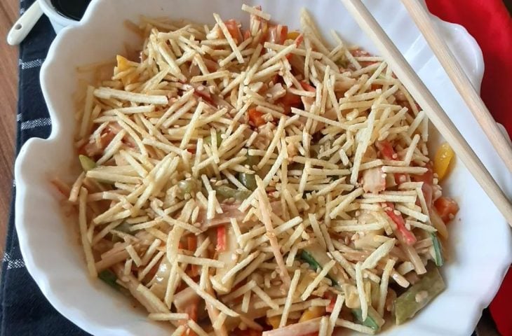 Salpicão com kani-kama