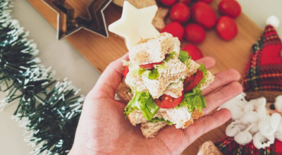 Sanduíche árvore de Natal