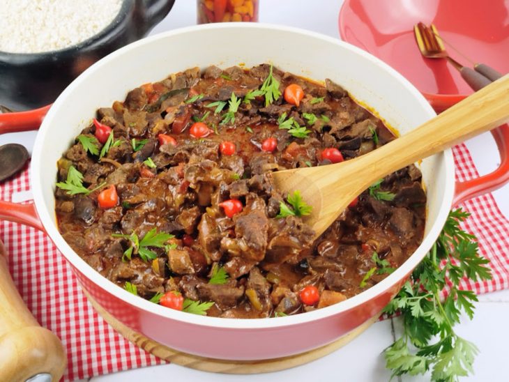 Sarapatel finalizado, pronto para consumo.