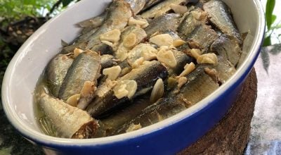 Sardinha com alho na pressão