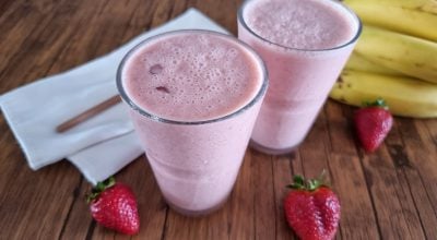 Smoothie de morango e banana