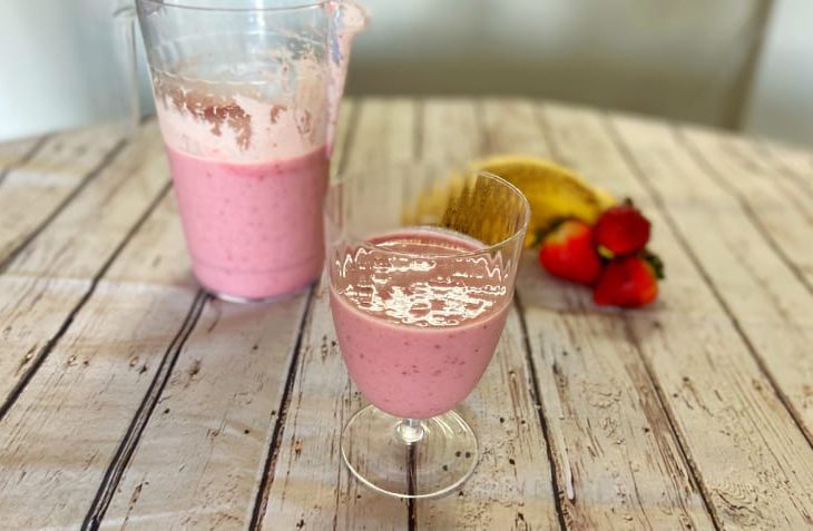 Smoothie de morango e banana