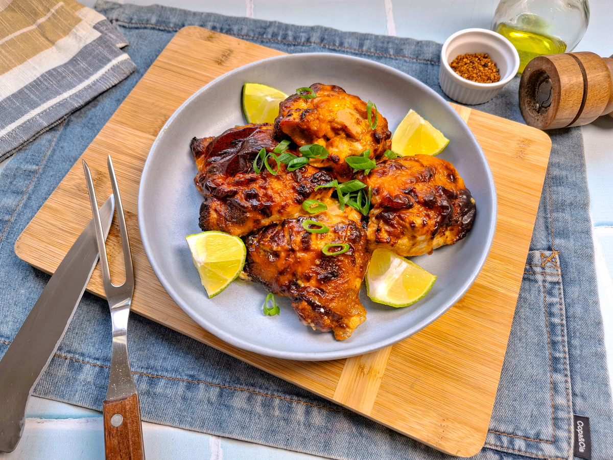 Sobrecoxa na air fryer