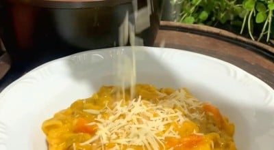 Sopa de abóbora com carne