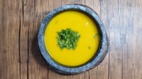 Sopa de abóbora e cenoura light