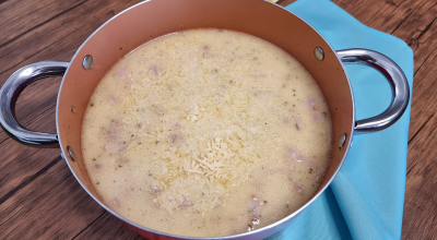 Sopa de batata com bacon