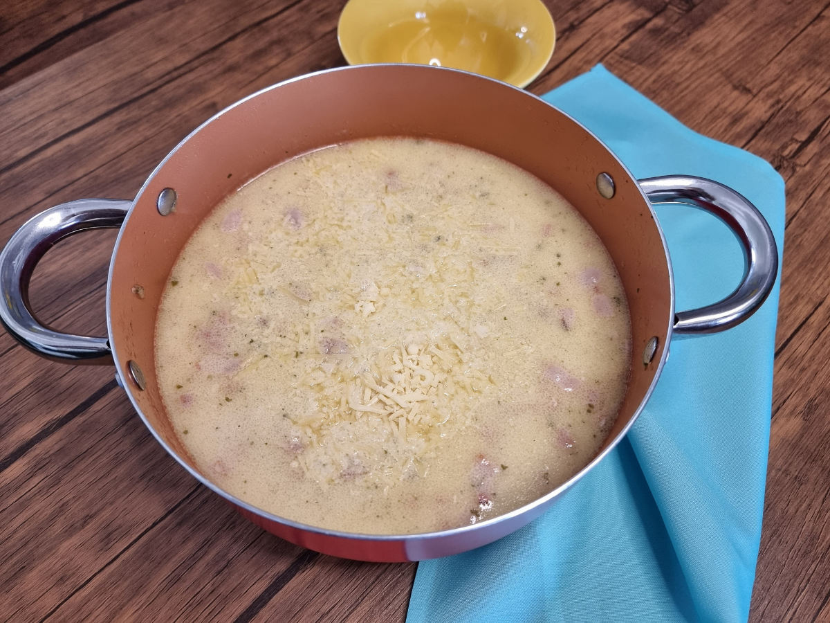 Sopa de batata com bacon