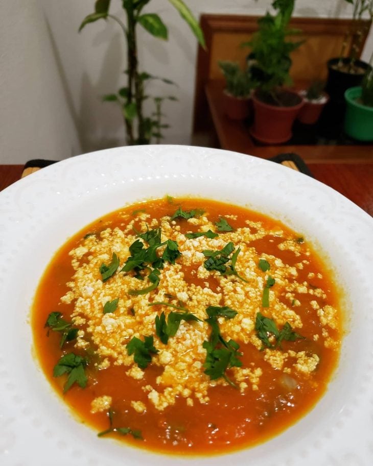 Sopa de cenoura com gengibre