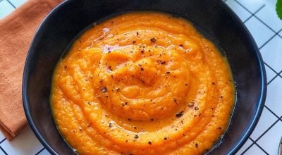 Sopa de cenoura e laranja