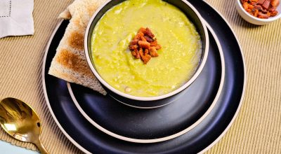 Sopa de ervilha com bacon