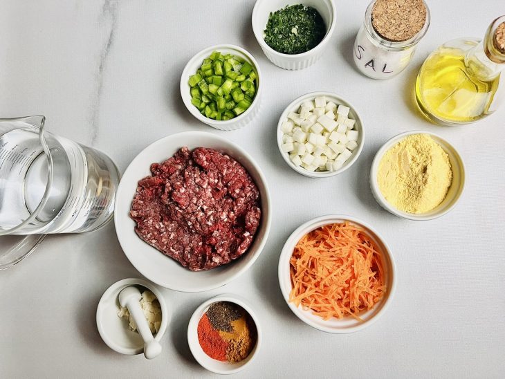 Ingredientes da sopa.