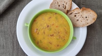 Sopa de inhame com carne
