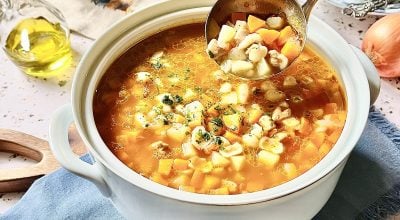 Sopa de legumes com frango