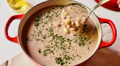 Sopa de macarrão com feijão