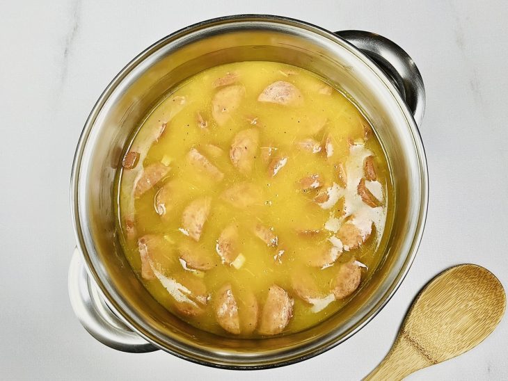 Panela após tempo de fogo necessário.