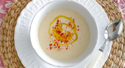 Sopa de palmito com tofu