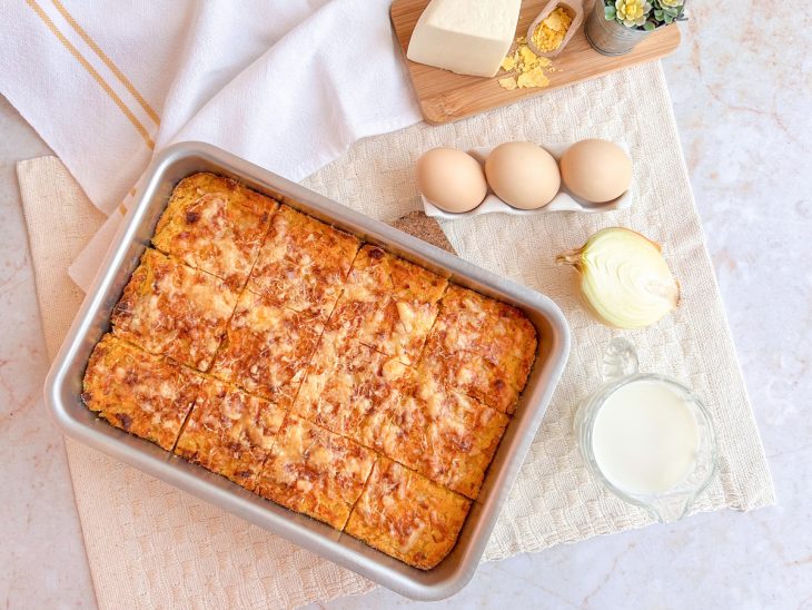 sopa paraguaia finalizada e servida.