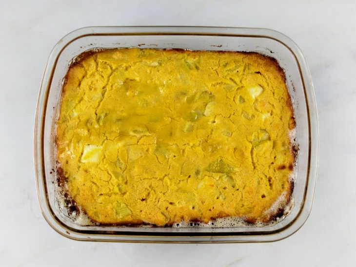 Sopa paraguaia original assada.