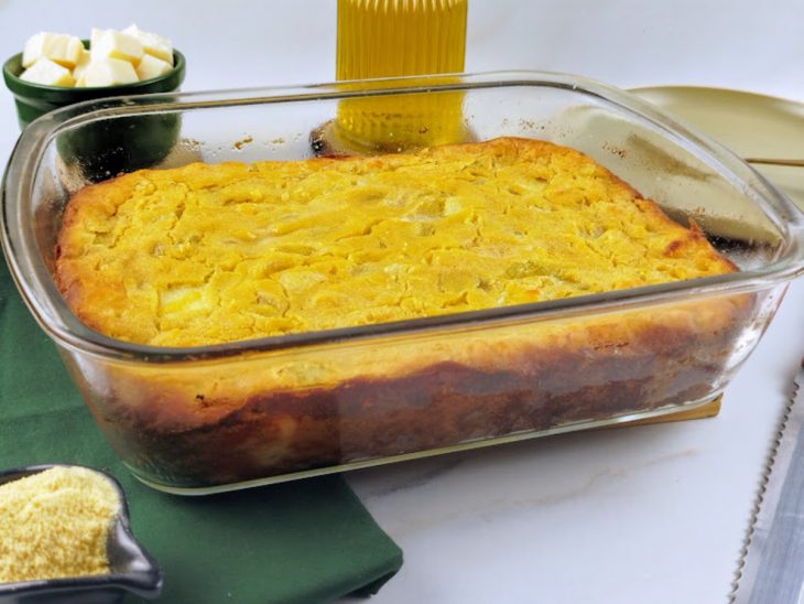 Sopa paraguaia original pronta para consumo.