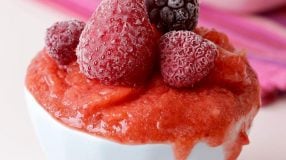 Sorbet de frutas vermelhas