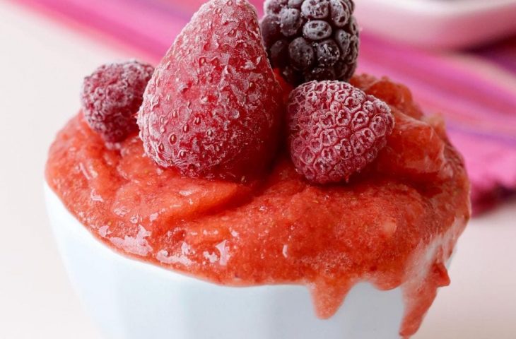 Sorbet de frutas vermelhas