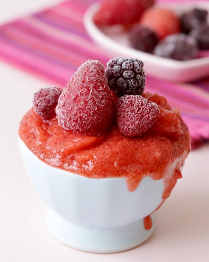 Sorbet de frutas vermelhas