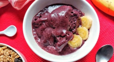 Sorvete de açaí fit