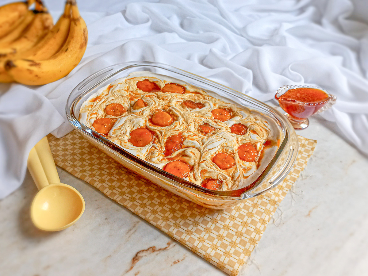 Sorvete de banana caseiro