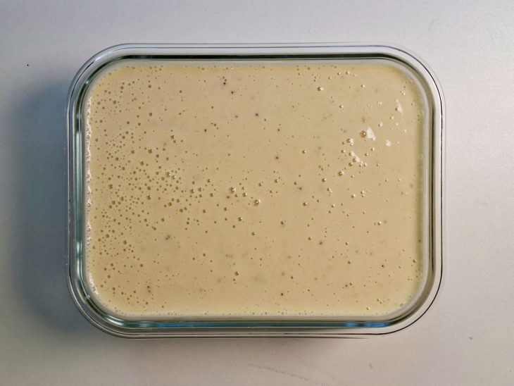 Mistura transferida para um refratário.