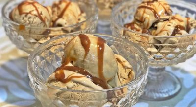 Sorvete de doce de leite simples