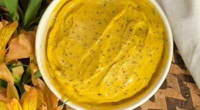 Sorvete de frutas amarelas