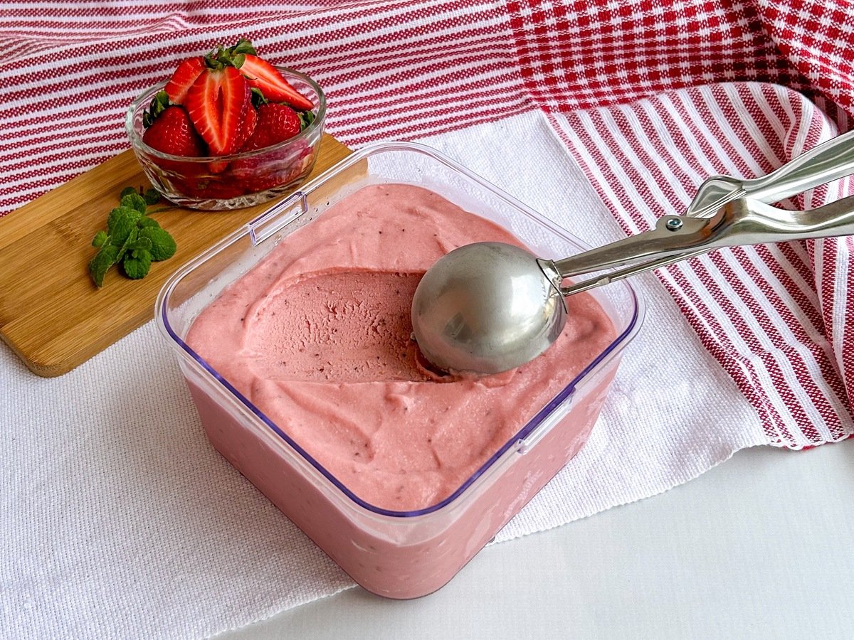 Sorvete de morango