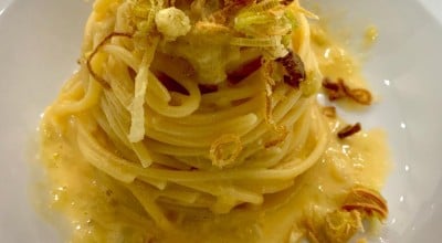Spaghetti à carbonara de alho-poró