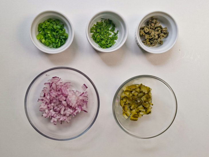 Ingredientes picados.