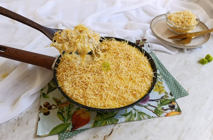 Strogonoff com creme de milho