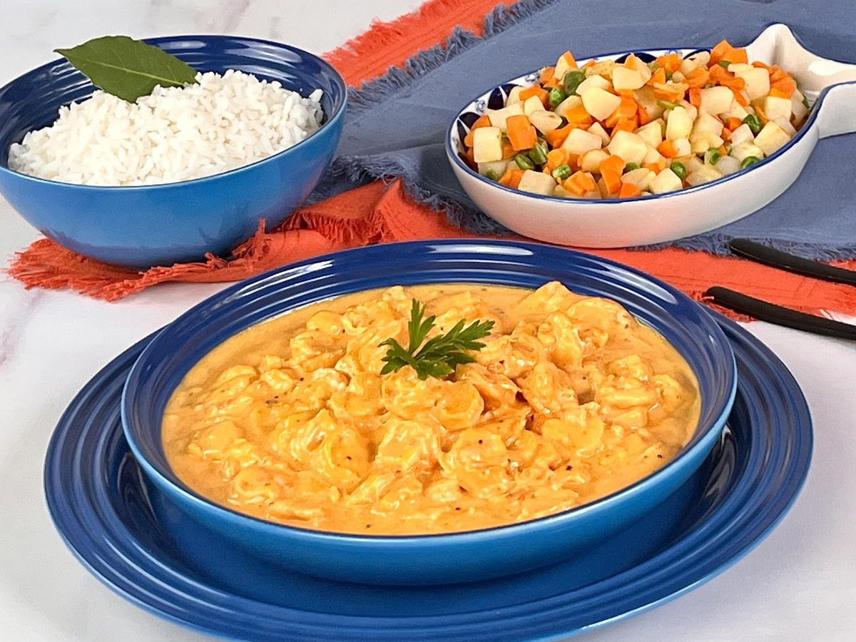 Strogonoff de camarão fácil