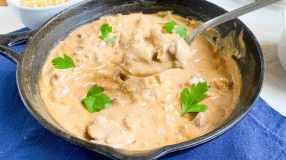Strogonoff de carne cremoso