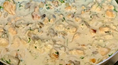 Strogonoff de gorgonzola