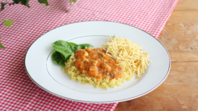 Strogonoff de palmito vegano