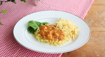 Strogonoff de palmito vegano
