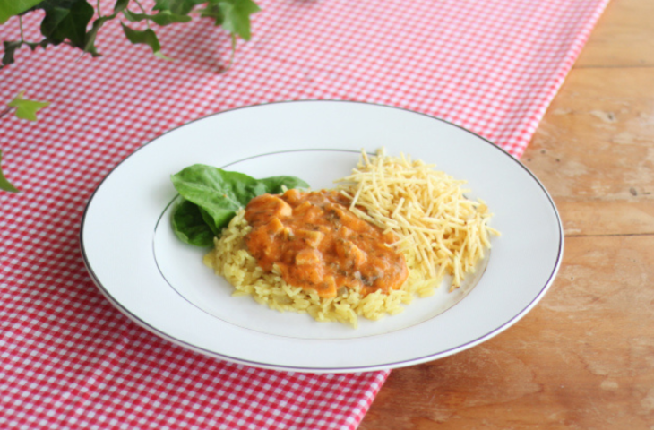 Strogonoff de palmito vegano
