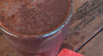 Suco de açaí com melancia e laranja