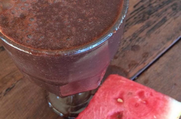 Suco de açaí com melancia e laranja