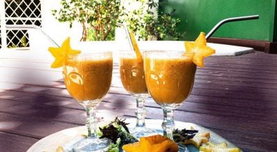 Suco de carambola refrescante