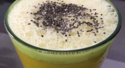 Suco de laranja com limão e gengibre