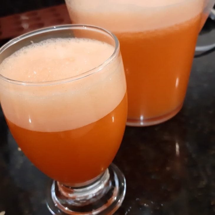 Suco de laranja e cenoura