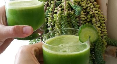 Suco verde refrescante