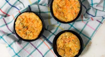 Suflê de claras com cenoura